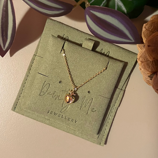 18k Gold Plated 18inch Necklace with 18k Gold Plated Apple Pendant